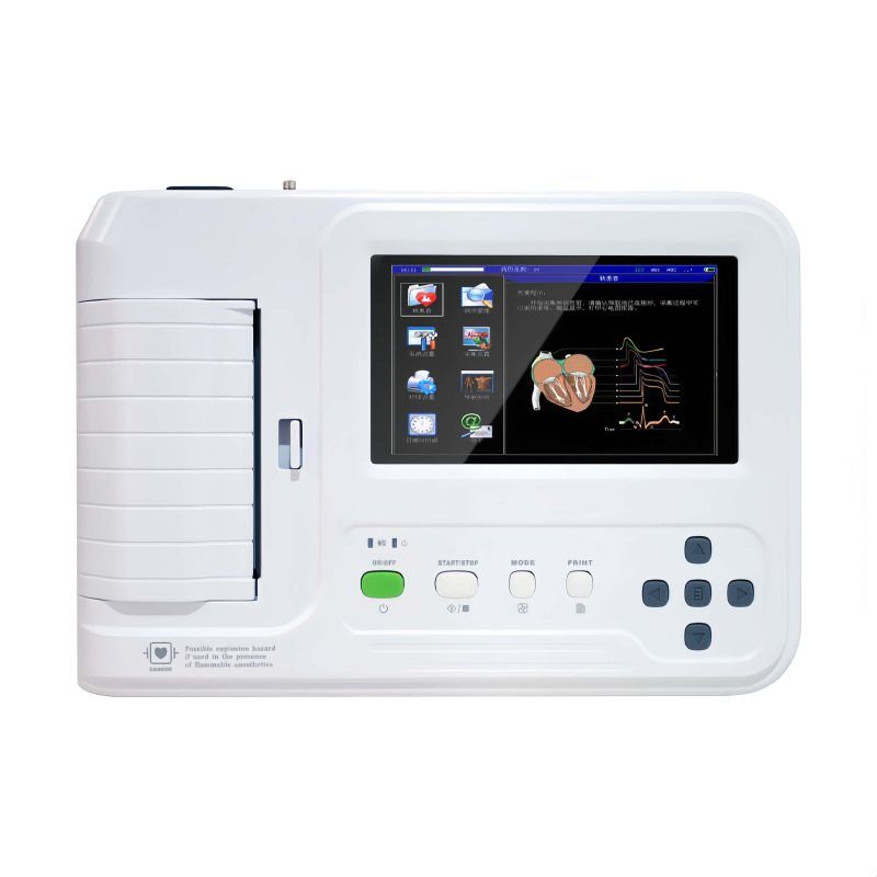 ECG600G Touch Screen 6-Channel 12-Lead Portable ECG Machine-1